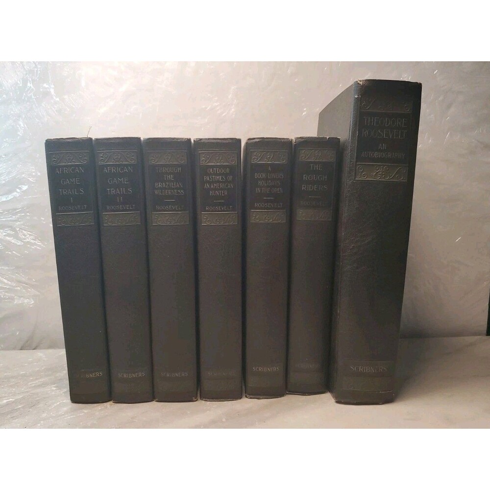 VTG Theodore Roosevelt 1926 Scribner's National Edition Hardcover Book lot of 7
